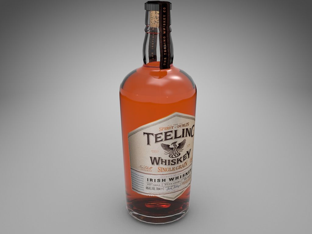 Botella de whisky modelo 3d