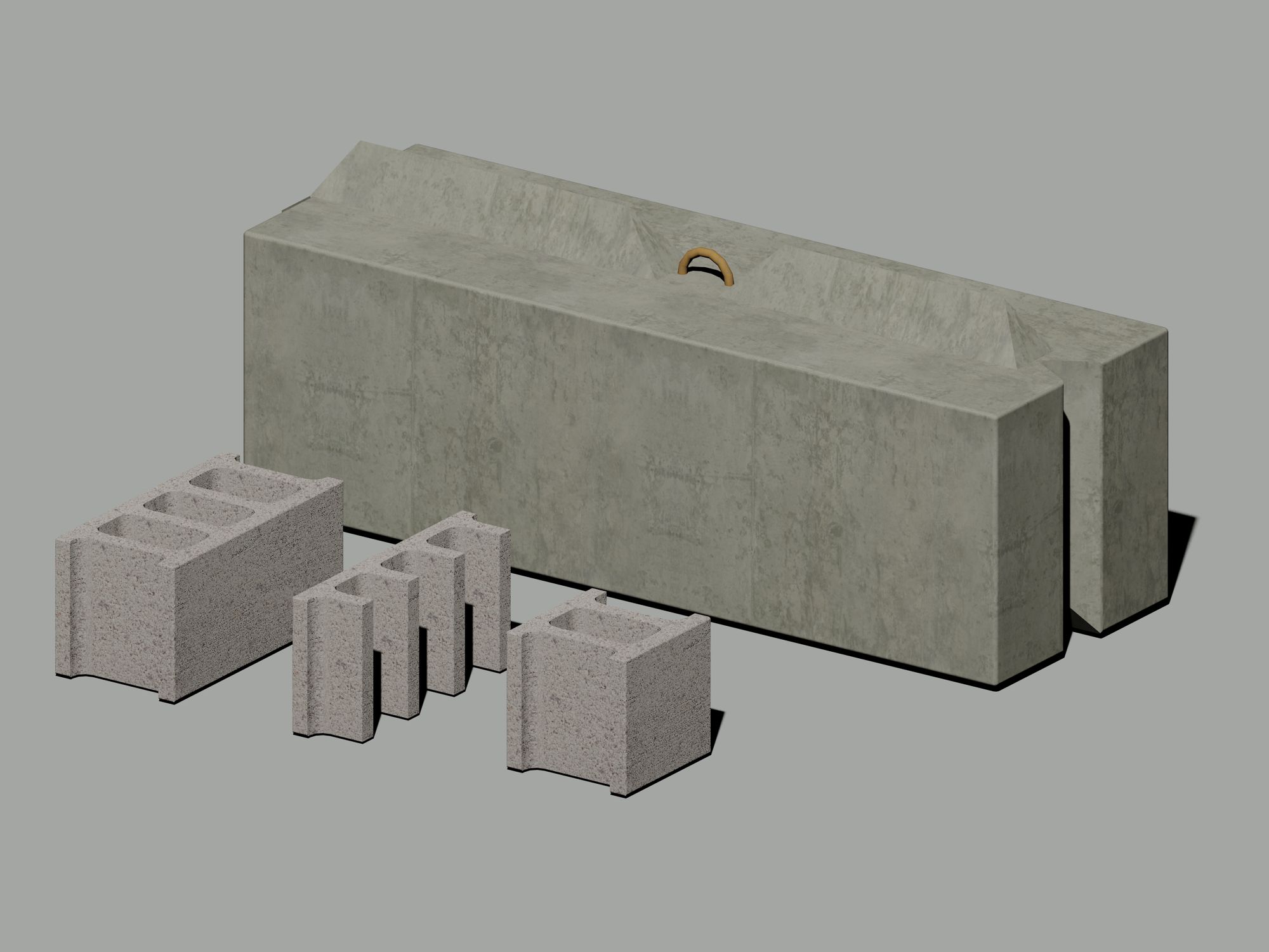 Concrete Blocks 3d model