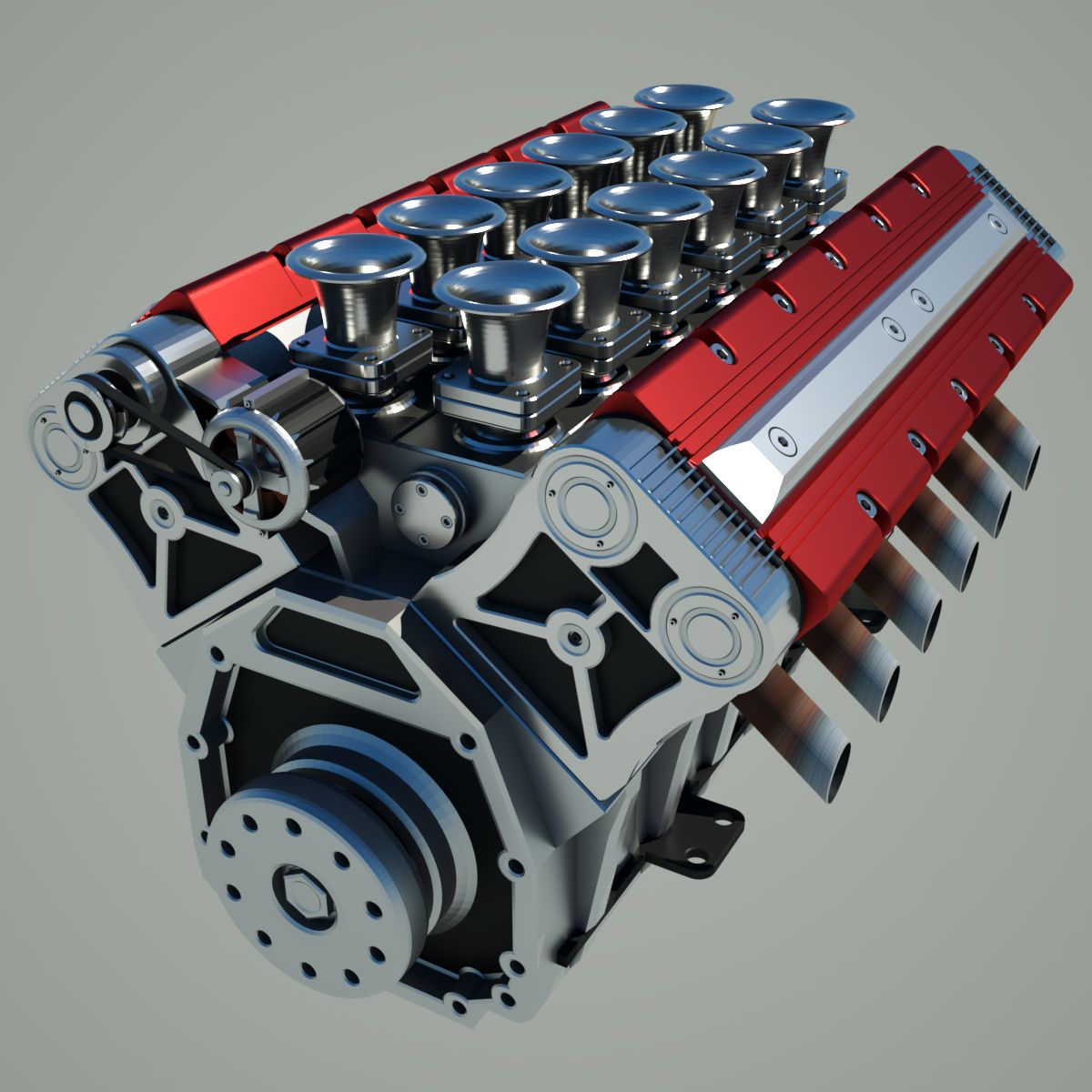 V12エンジン 3d model