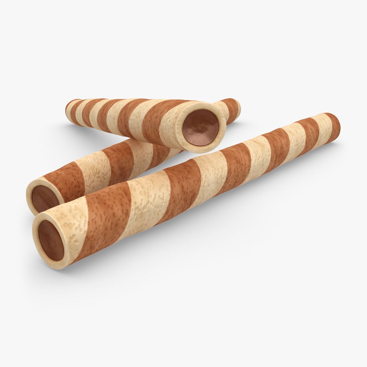 Wafer Rolls Almond 3d model