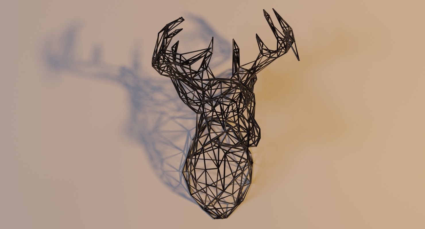 Deer Head royalty-free 3d model - Preview no. 5