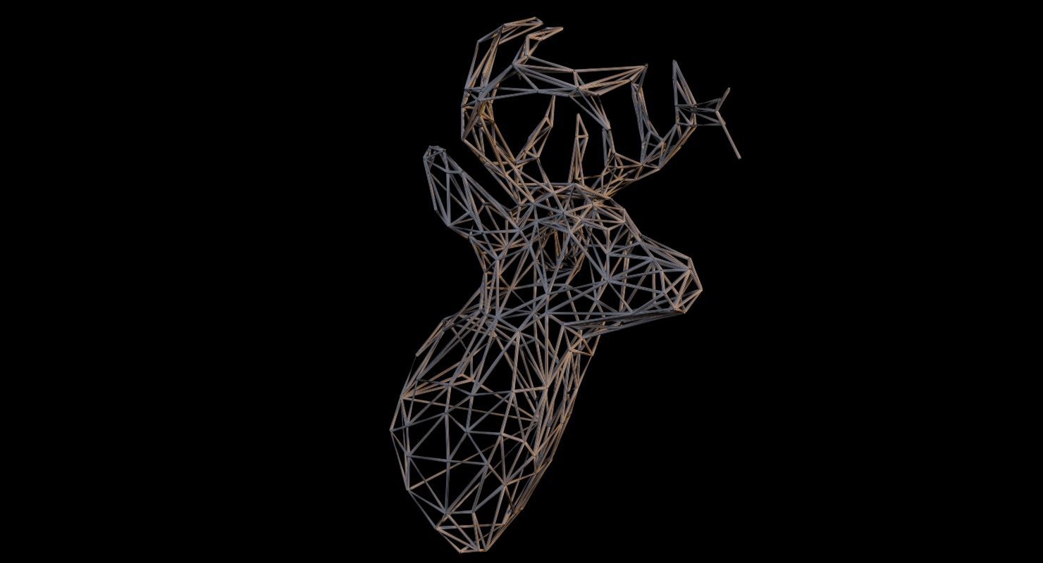 Deer Head royalty-free 3d model - Preview no. 4