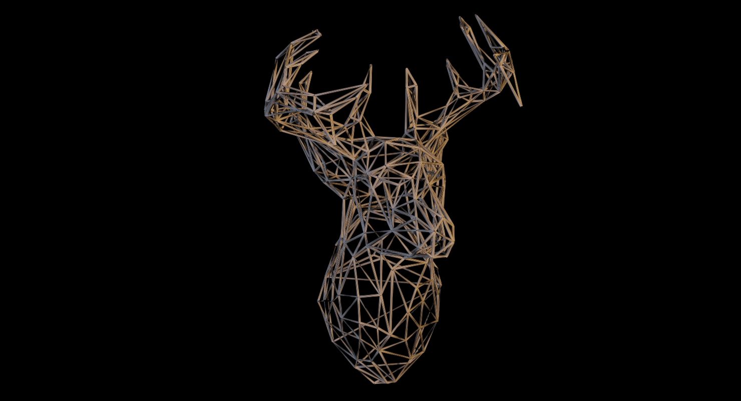 Deer Head royalty-free 3d model - Preview no. 6