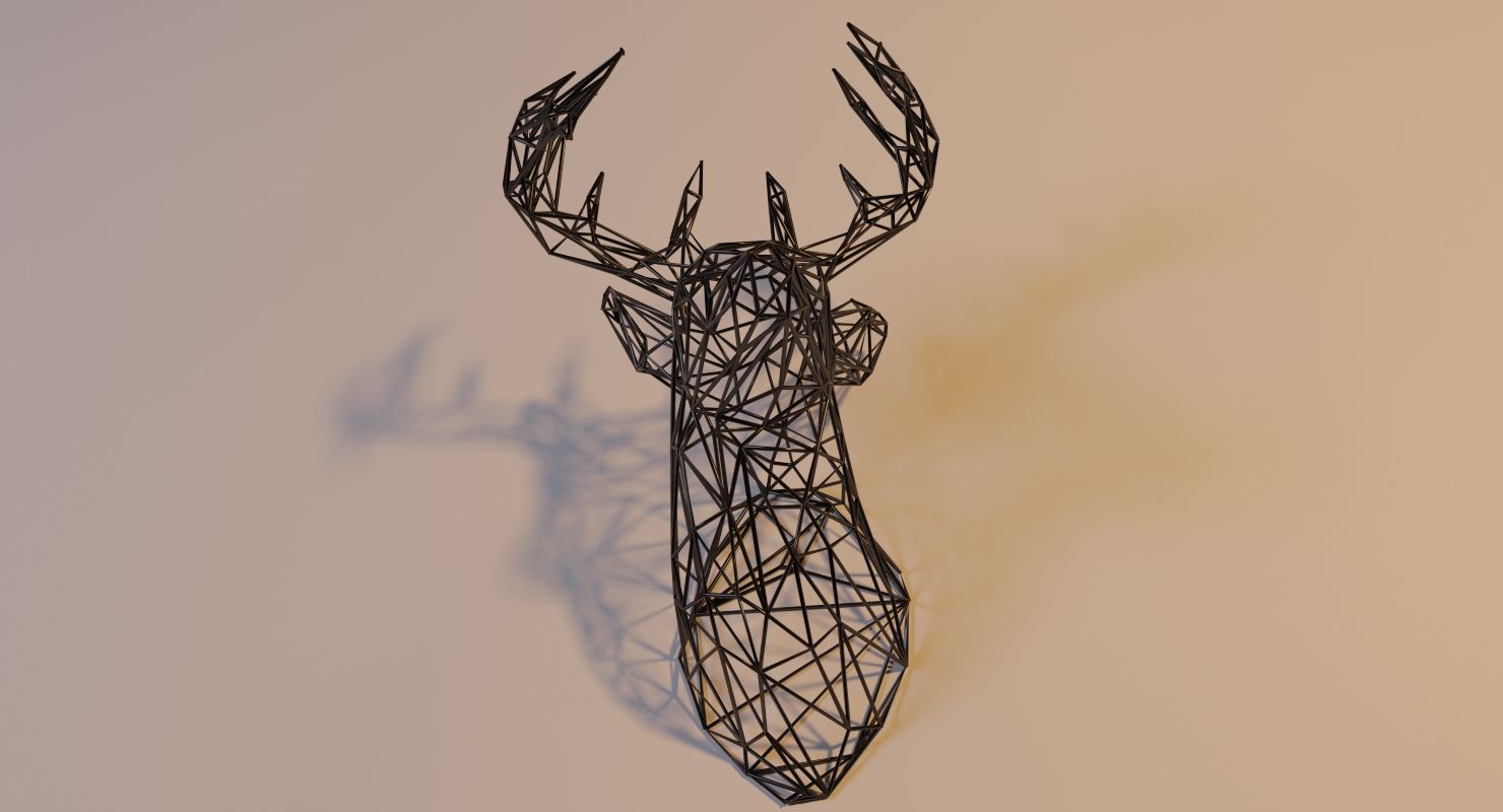 Deer Head royalty-free 3d model - Preview no. 9