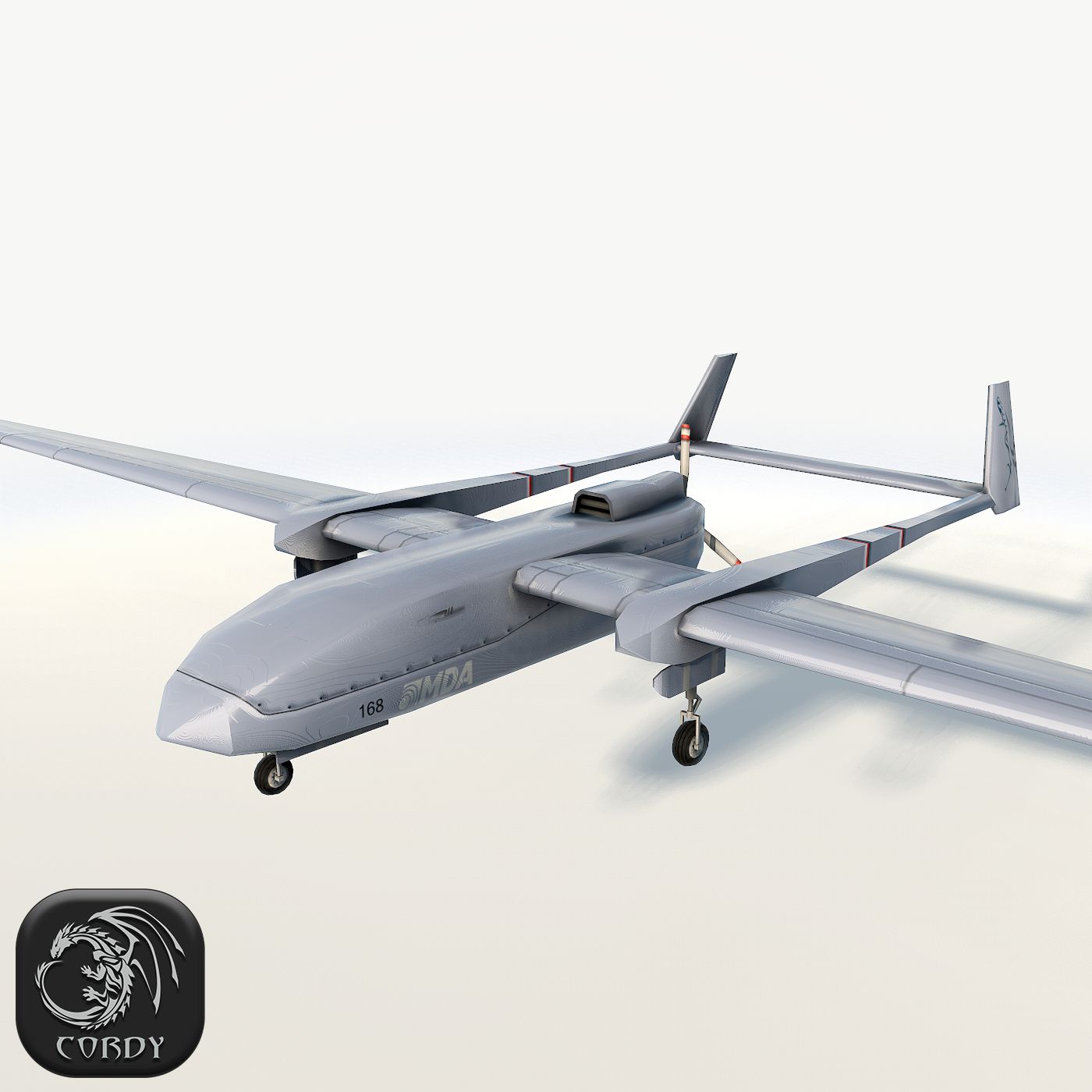 Avcı uçağı Heron-1 MDA 3d model