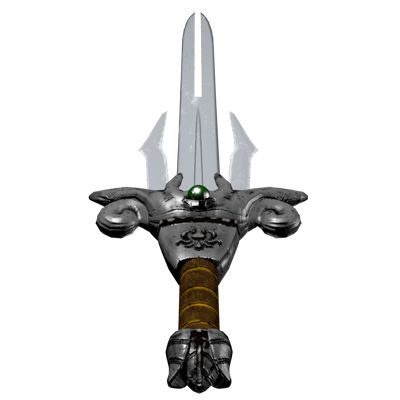 Espada medieval única modelo 3d