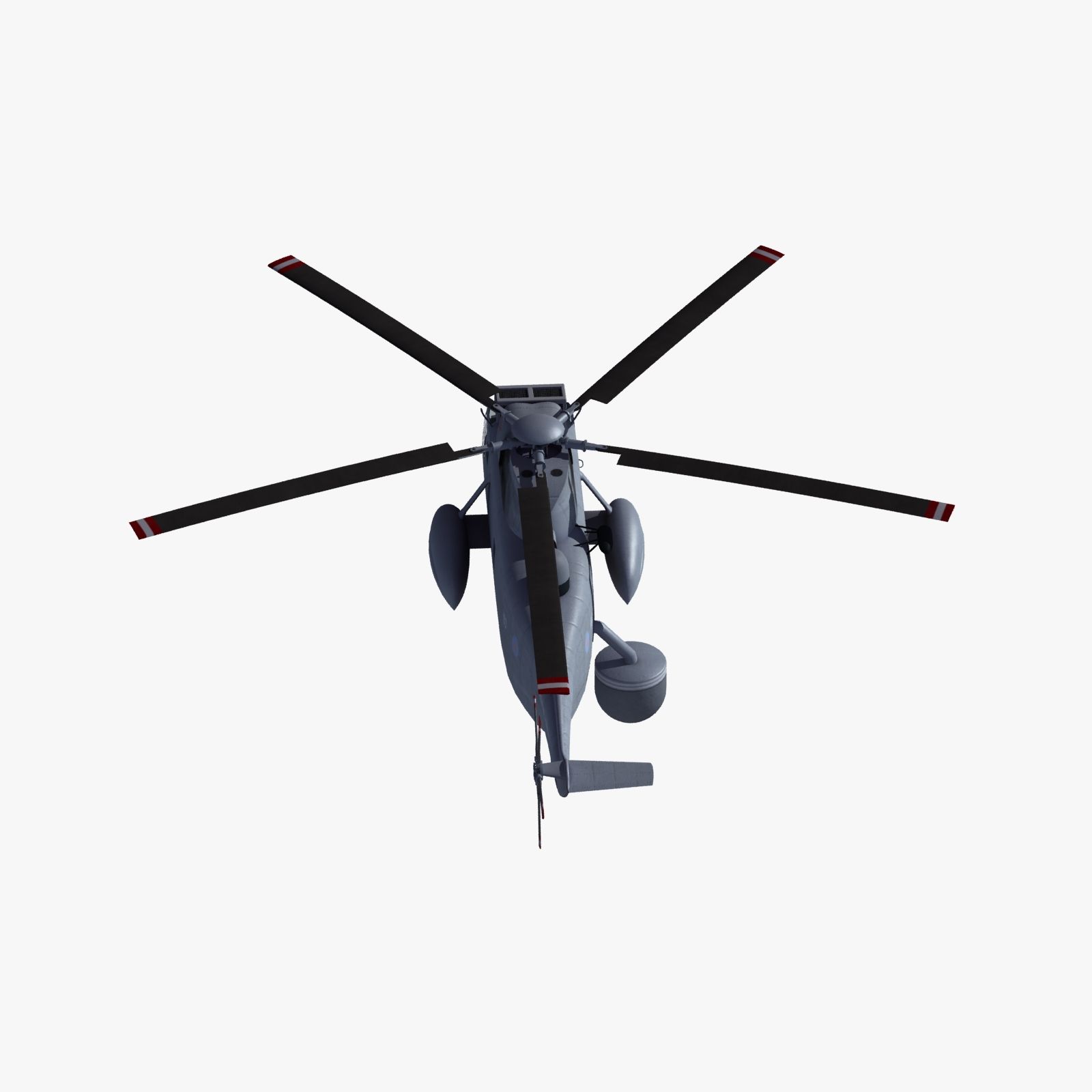 Королевский флот SeaKing Mk7 royalty-free 3d model - Preview no. 25