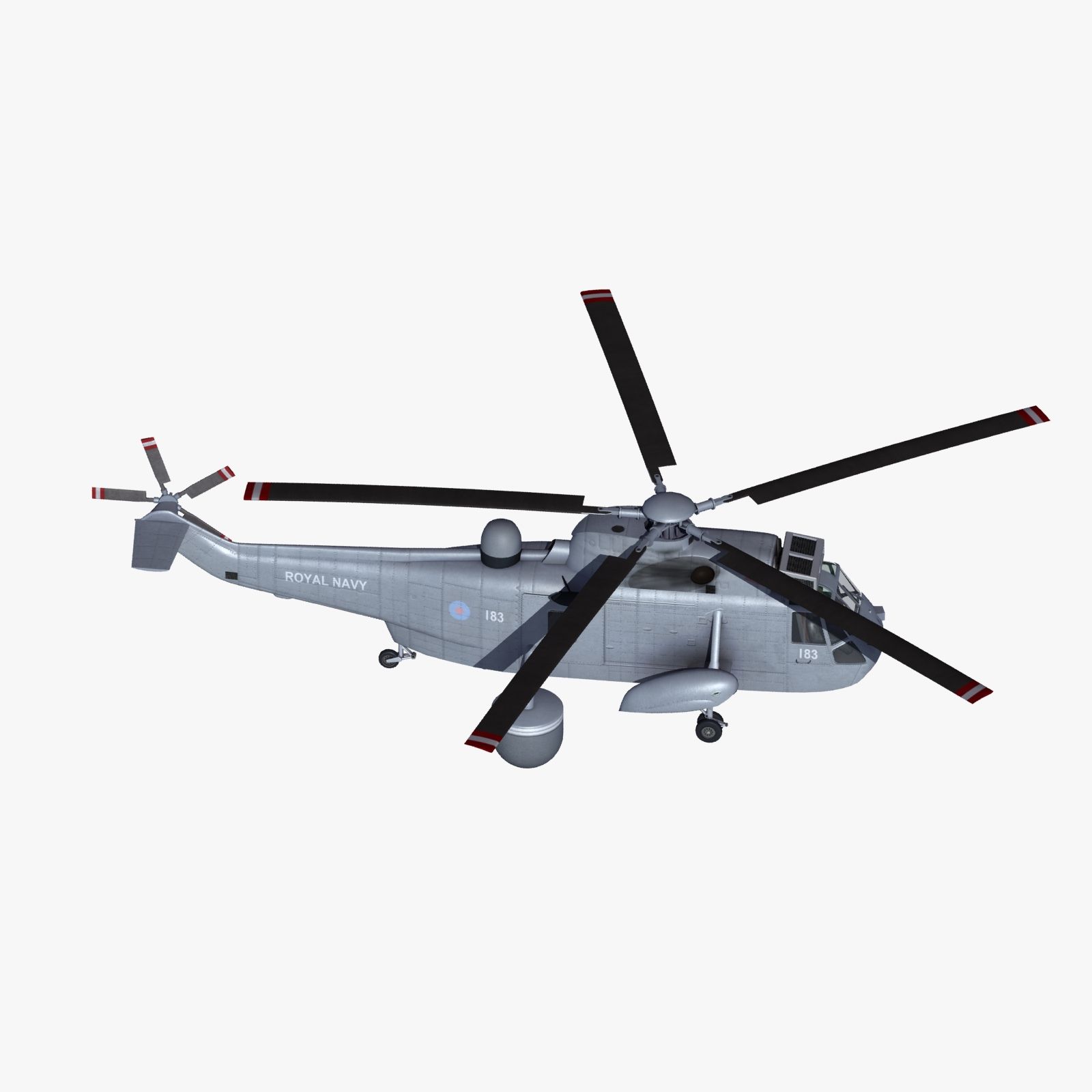 Королевский флот SeaKing Mk7 royalty-free 3d model - Preview no. 23