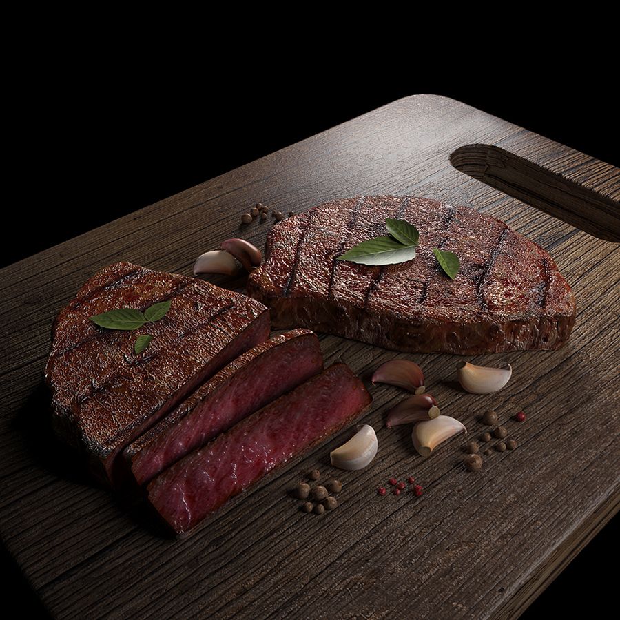 Steak savoureux 3d model