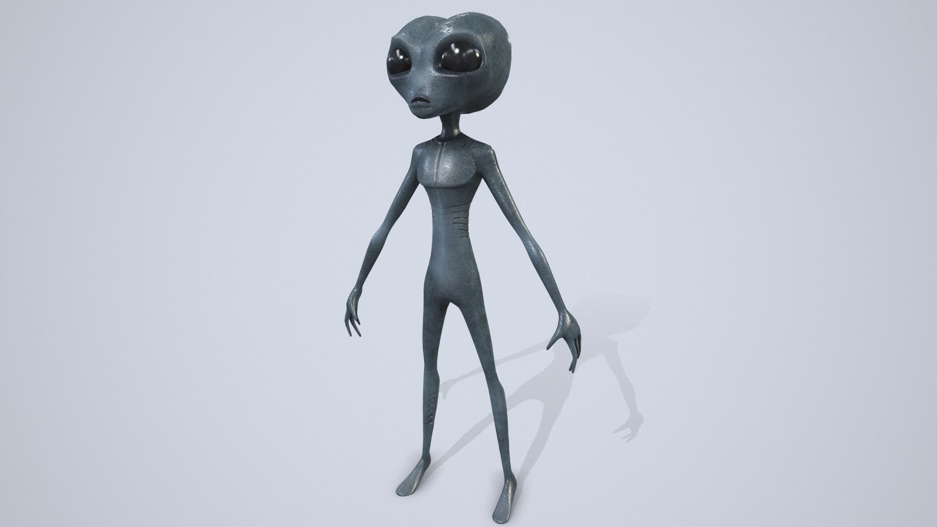 Personaggio alieno royalty-free 3d model - Preview no. 3