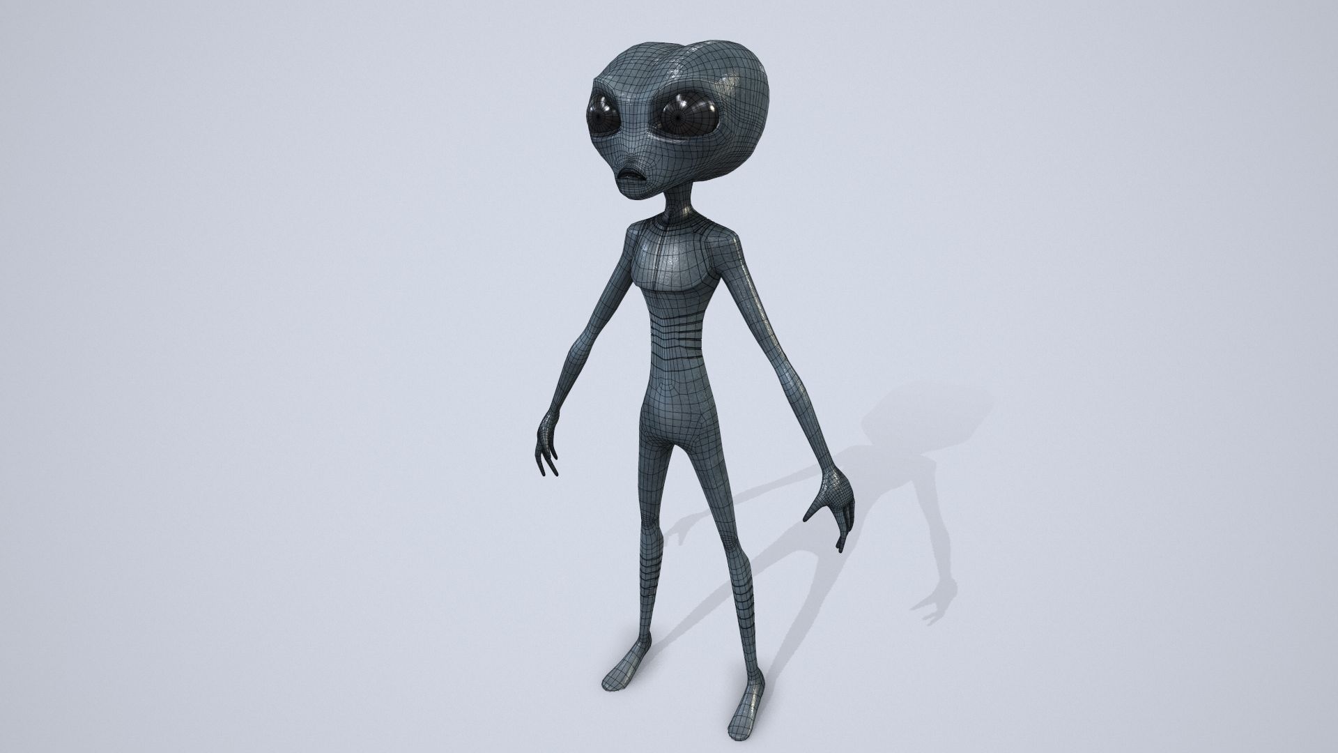 Personaggio alieno royalty-free 3d model - Preview no. 15