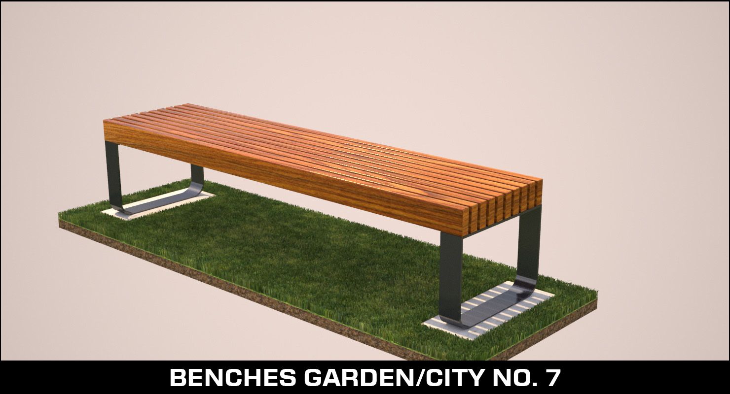 banco jardin ciudad no. 7 7 modelo 3d