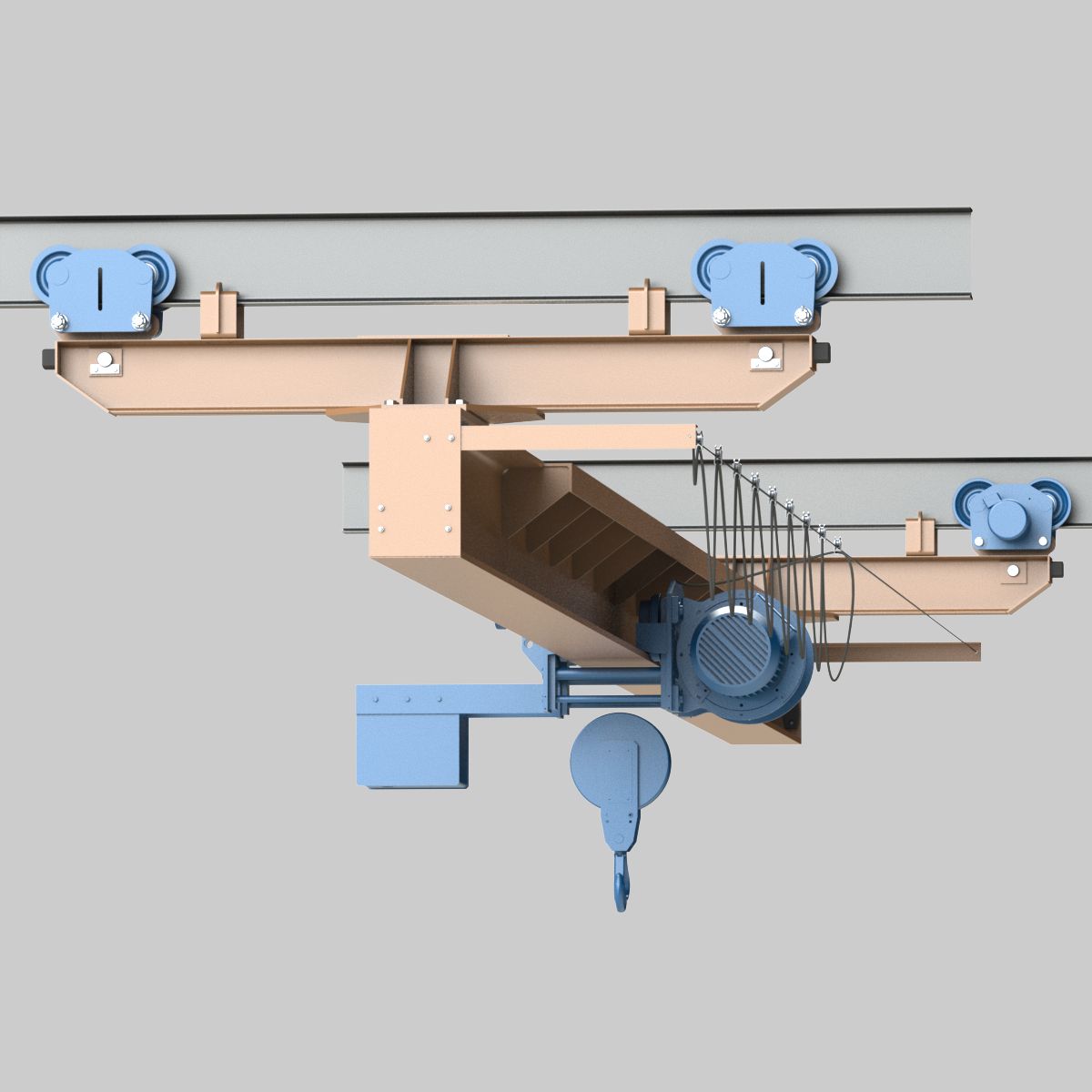 Overhead Crane royalty-free 3d model - Preview no. 5