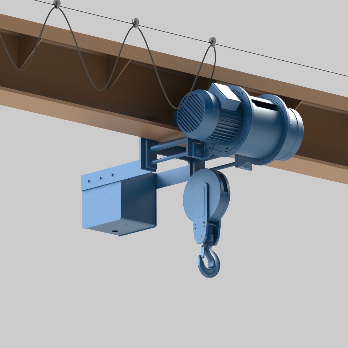 Overhead Crane royalty-free 3d model - Preview no. 6