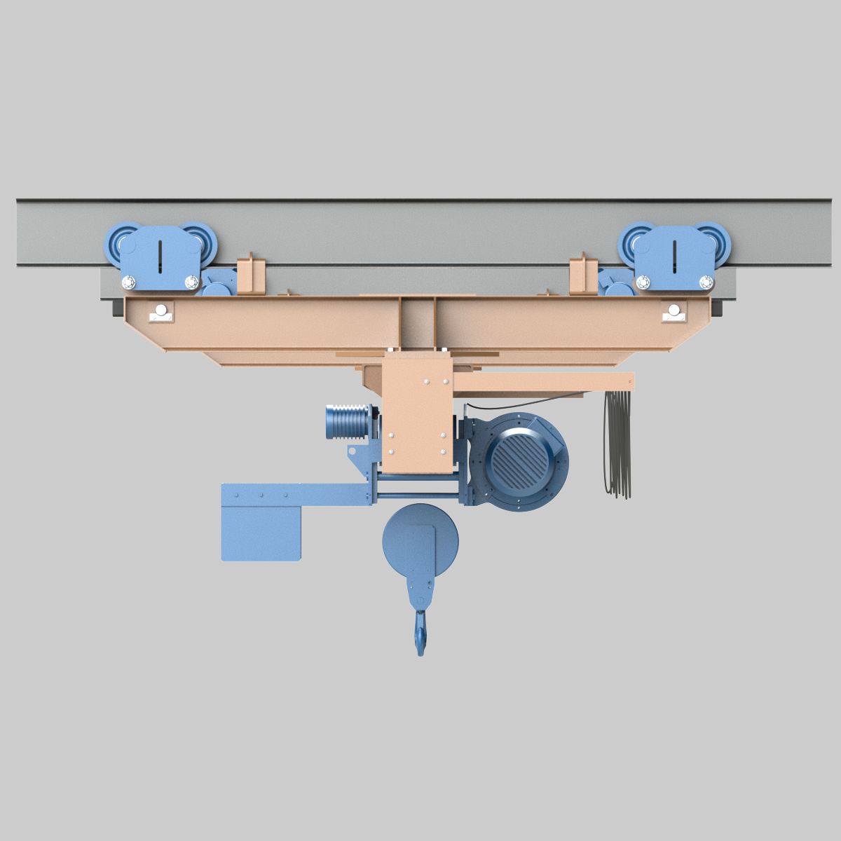 Overhead Crane royalty-free 3d model - Preview no. 4