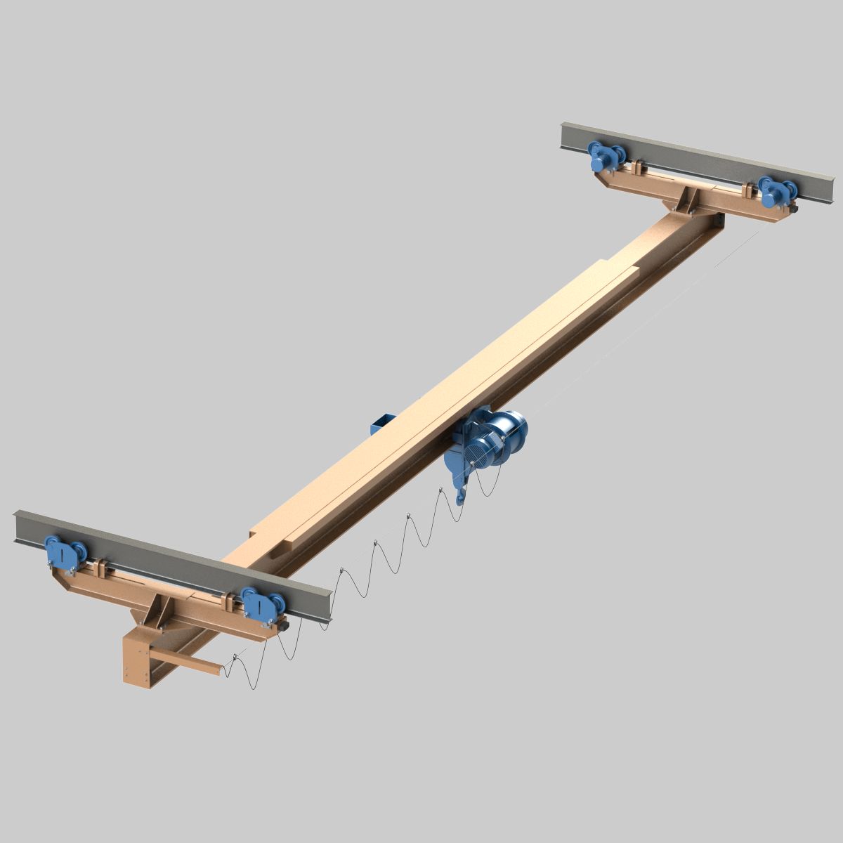 Overhead Crane royalty-free 3d model - Preview no. 2