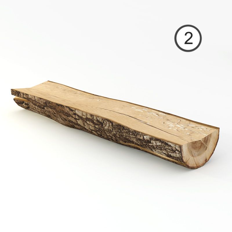 set of wooden logs royalty-free 3d model - Preview no. 7