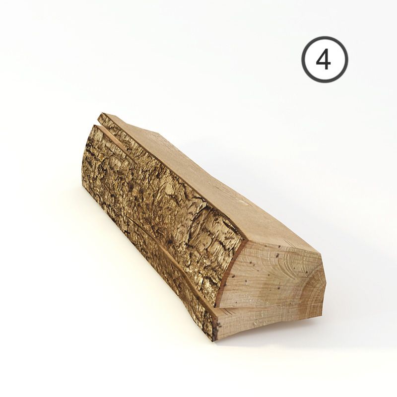 set of wooden logs royalty-free 3d model - Preview no. 11