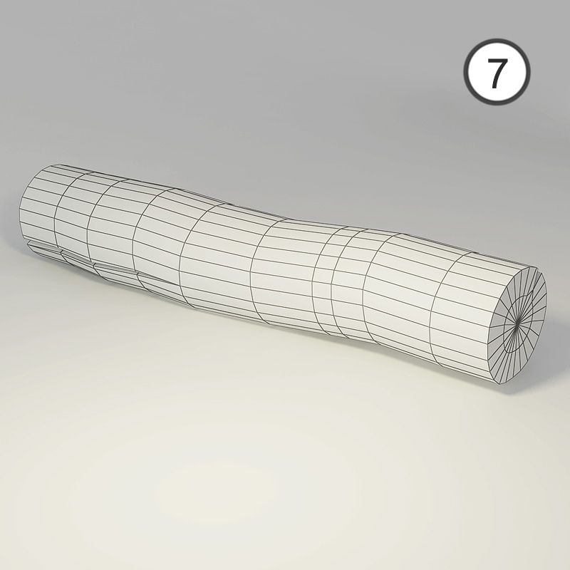 set of wooden logs royalty-free 3d model - Preview no. 18