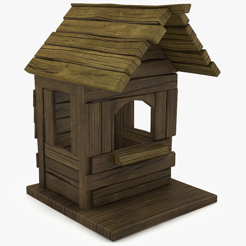 Old Birdhouse 5 3d model