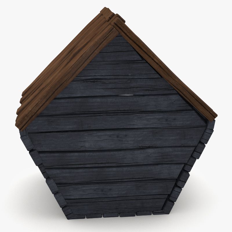 Old Birdhouse 2 royalty-free 3d model - Preview no. 5