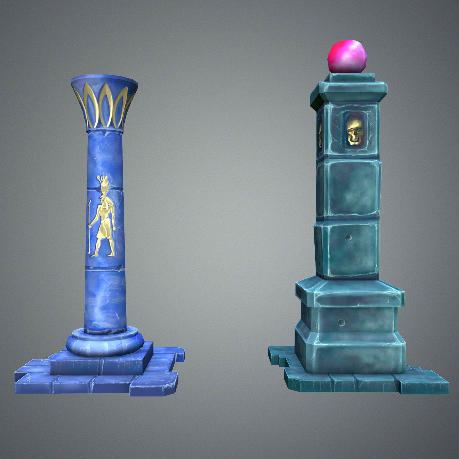 Collezione Fantasy Pillar 3d model