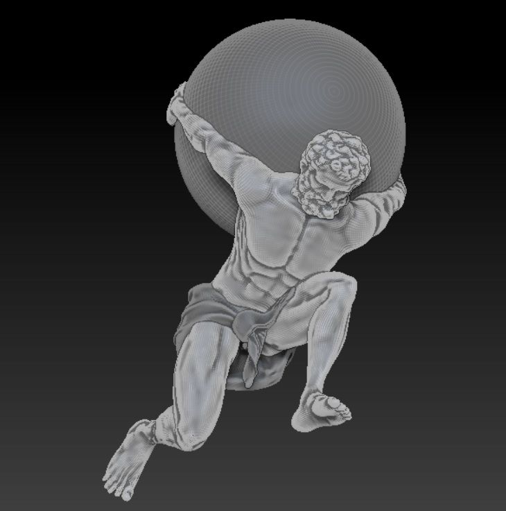 Atlas heykeli 3d model