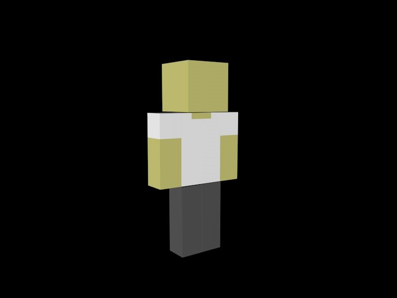 personaggio di Minecraft 3d model