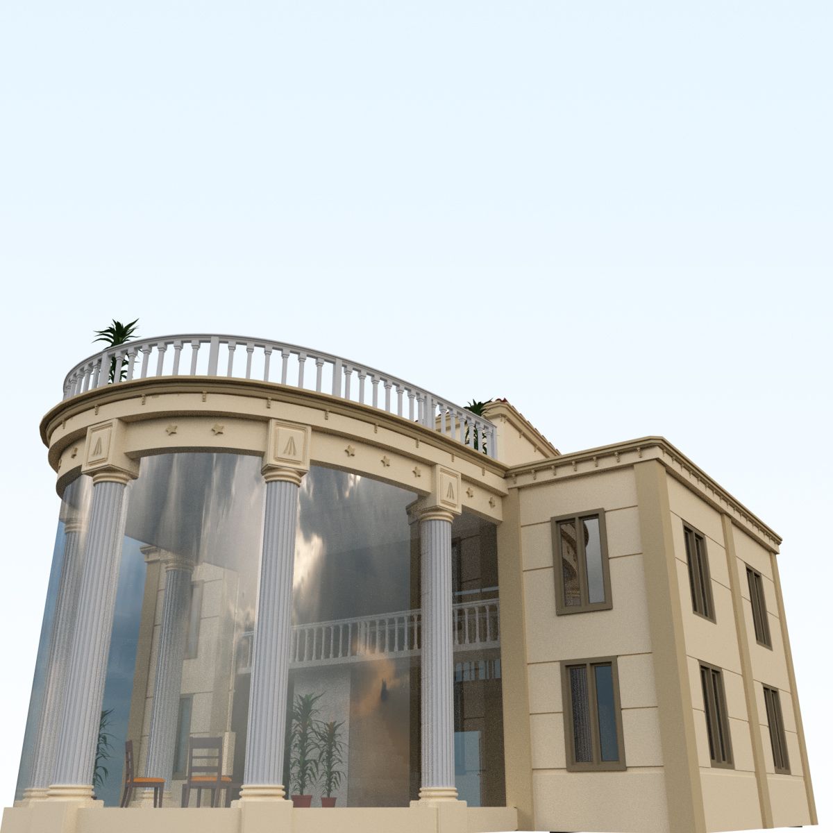 Villa_House_Intérieur et Extérieur 3d model