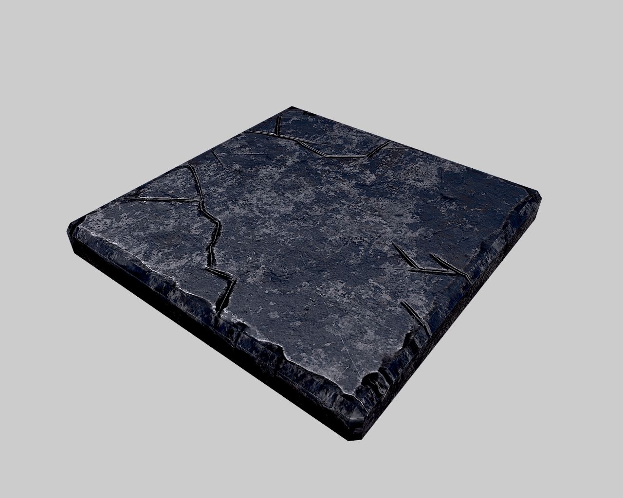 Old metal block 3d model