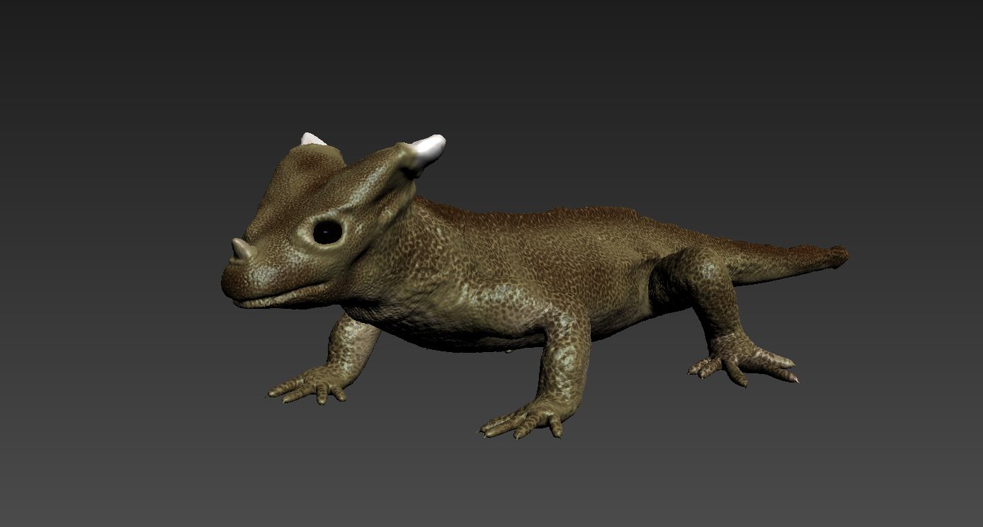 Lagarto cornudo modelo 3d