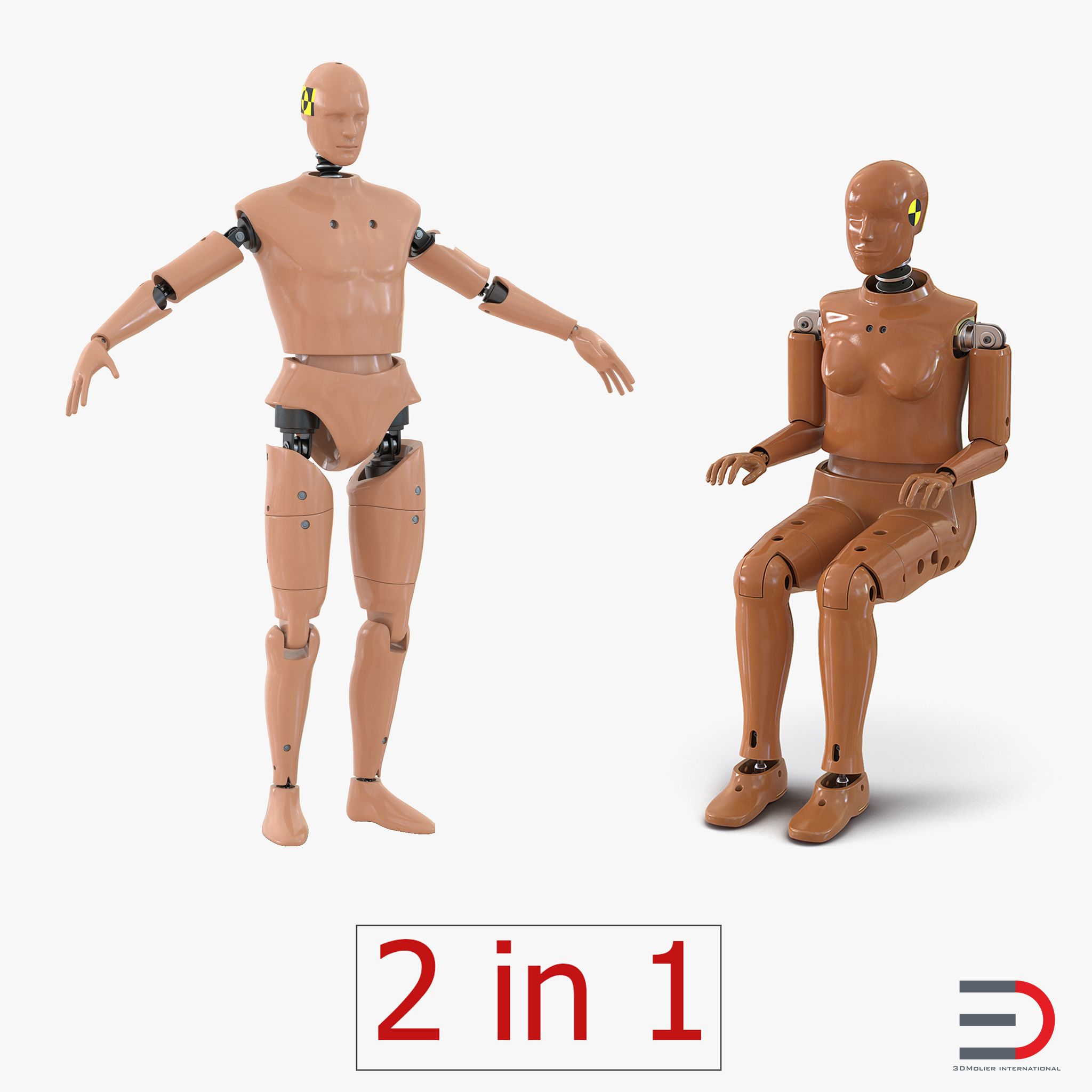 Crash Test Dummies-collectie 3d model