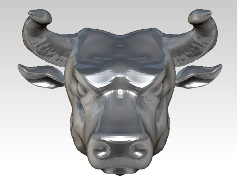 Cabeza de toro modelo 3d