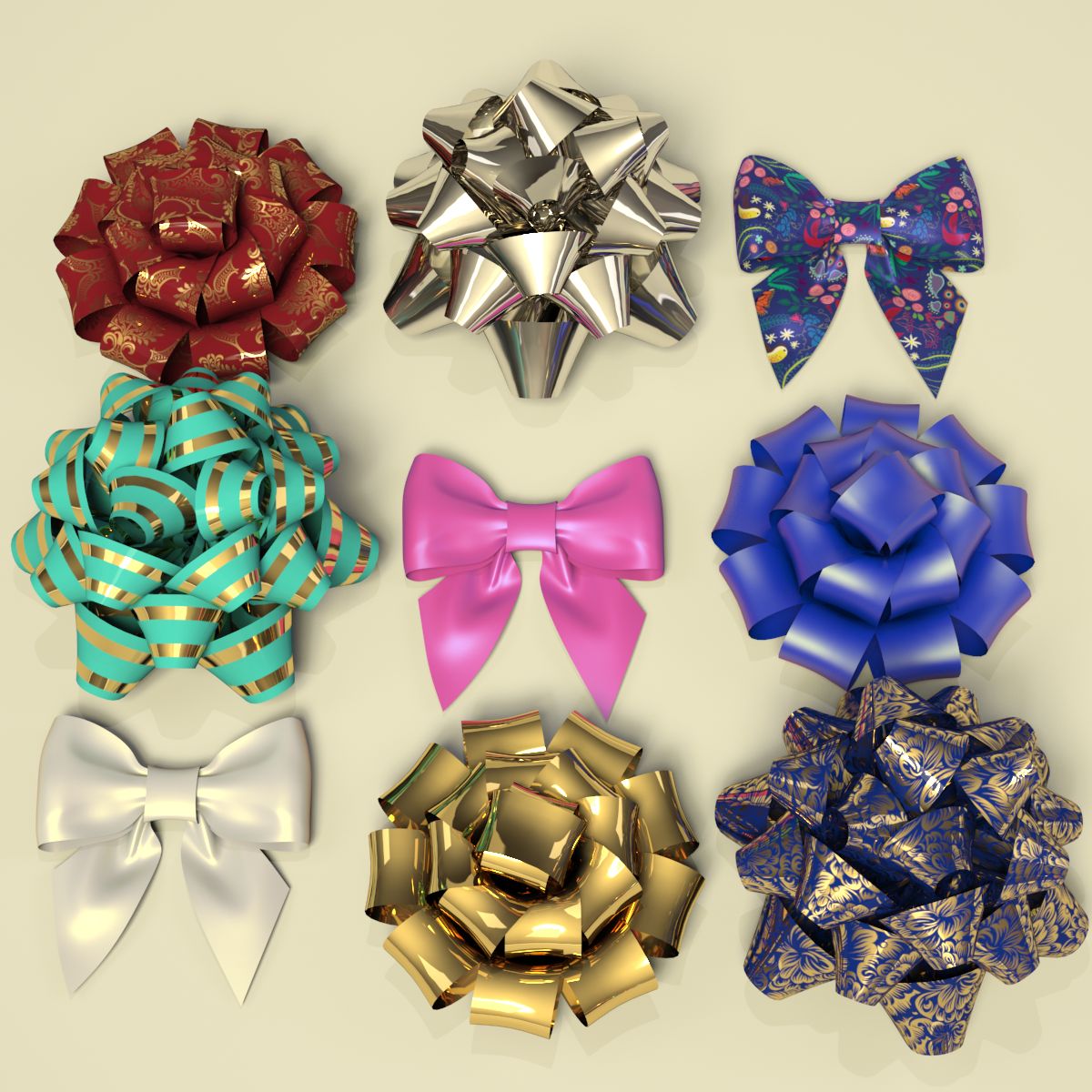 ribbon - pack3(1) 3d model