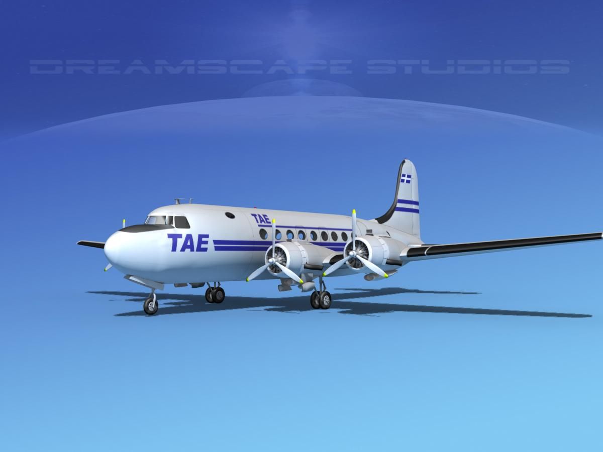 Douglas DC-4 TAE 3d model