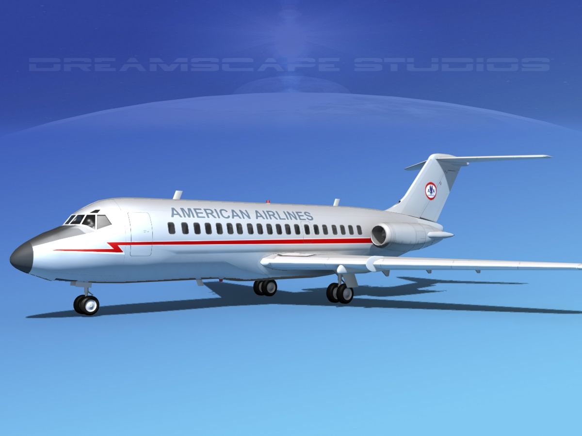 Douglas DC-9-20 American Airlines 1 3d model