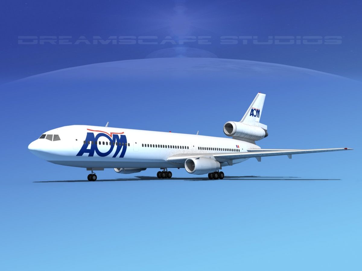 Douglas DC-10 AOM 3d model