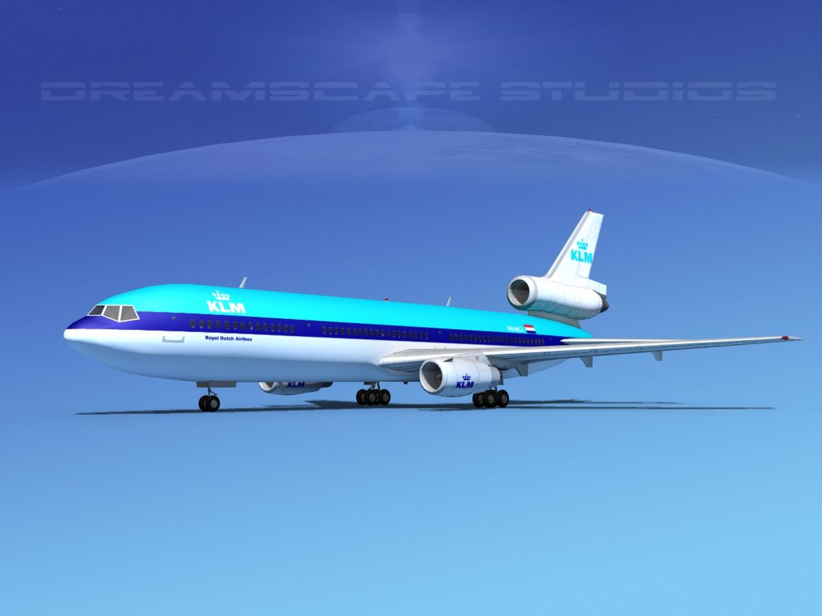 Douglas DC-10 KLM 3d model