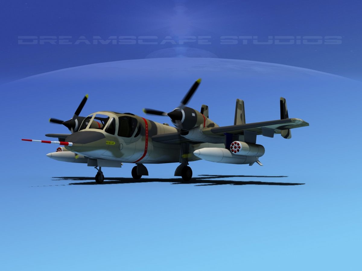 Grumman OV-1D Mohawk V10 3d model