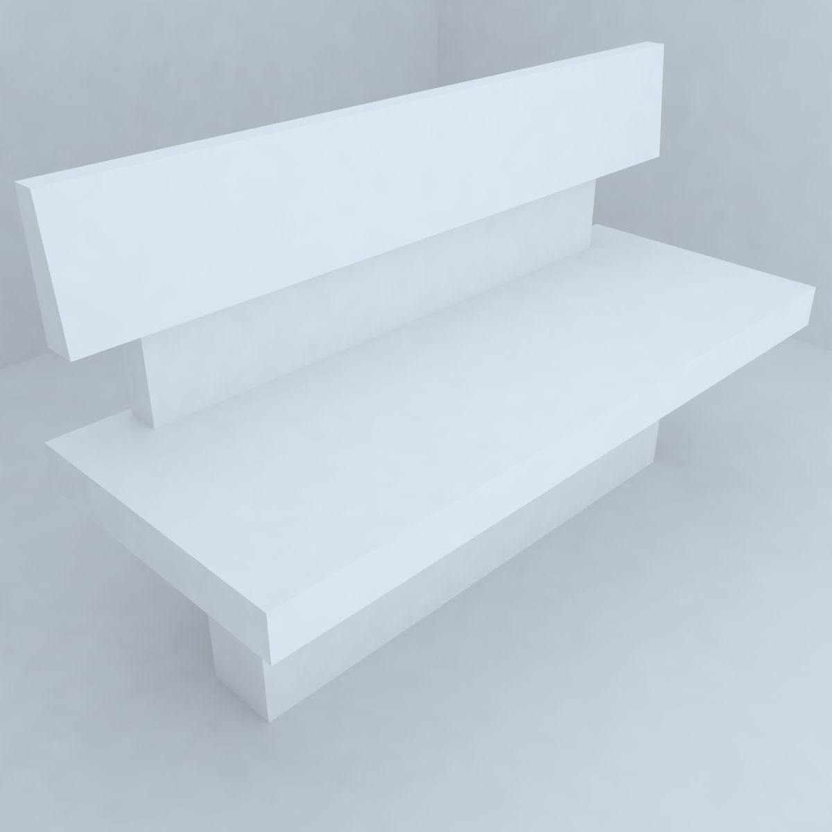 garden park bench 4 3d model