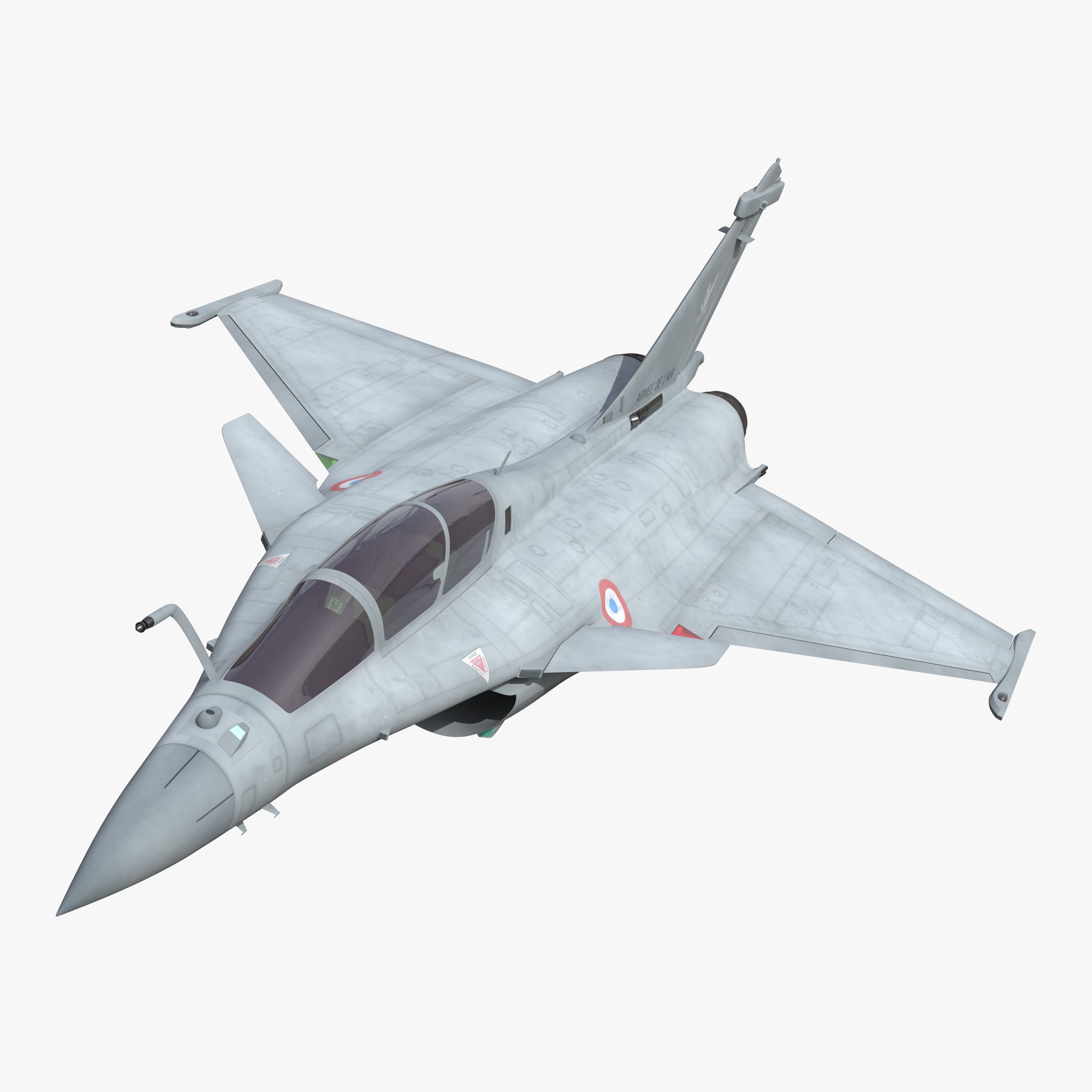 French Fighter Dassault Rafale Rigged 3d model