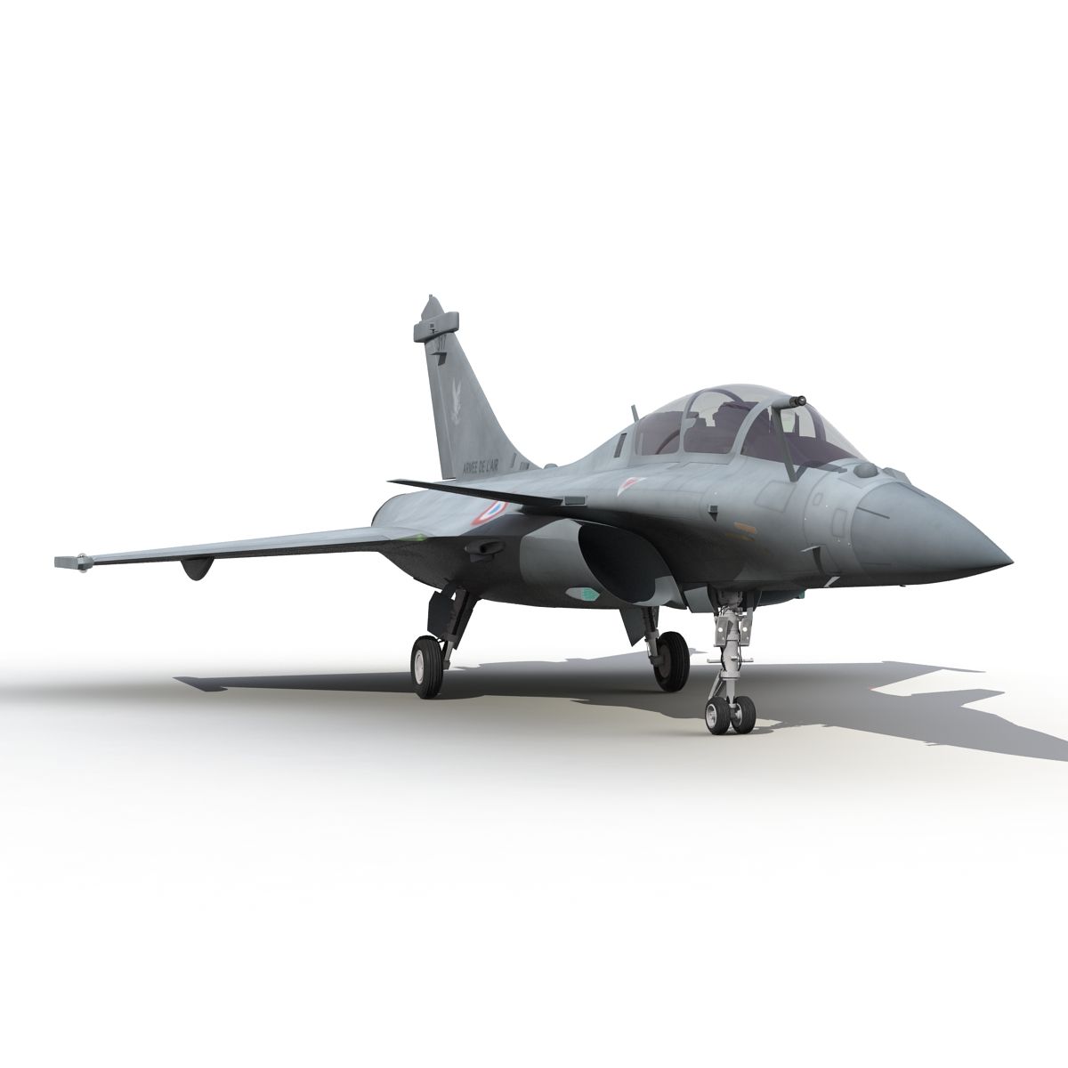 French Fighter Dassault Rafale royalty-free 3d model - Preview no. 13