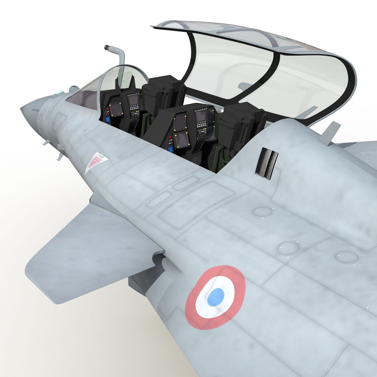 French Fighter Dassault Rafale royalty-free 3d model - Preview no. 46