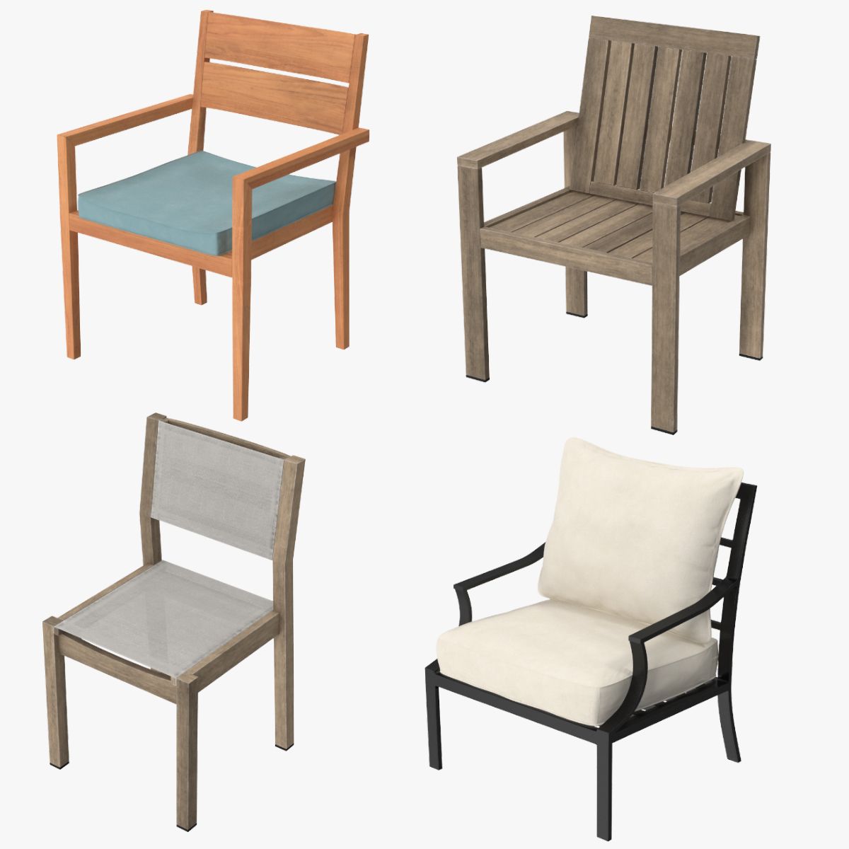 Patio Chairs Collection 3d model