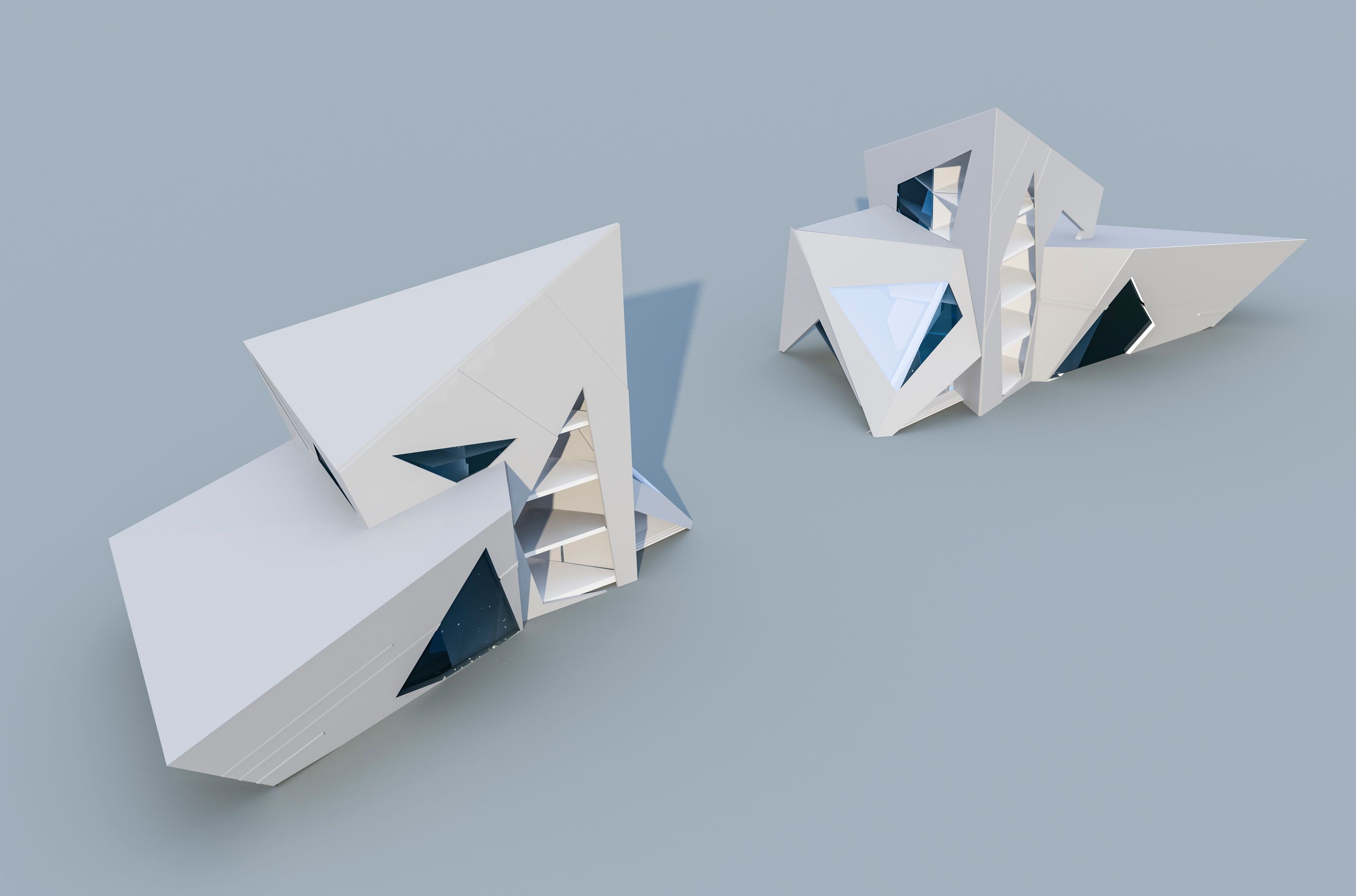 conceptual Glaciers buildings 3d model