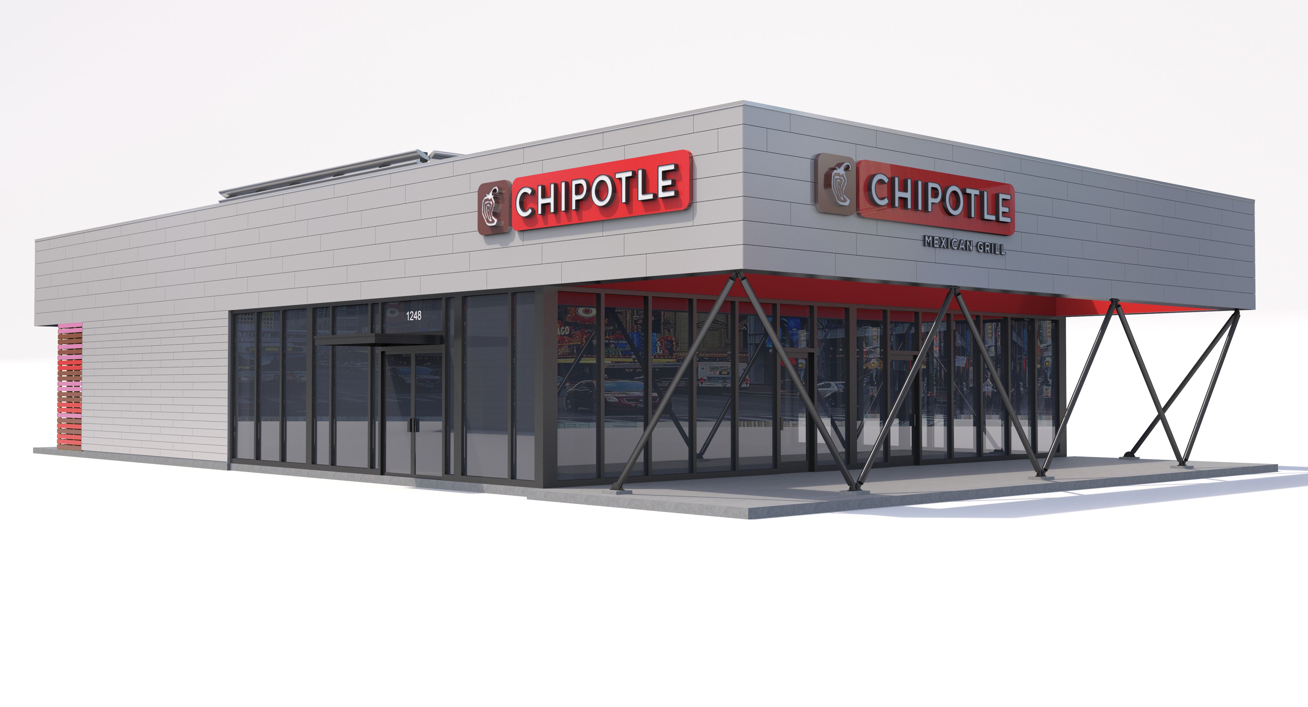 Restaurante Chipotle modelo 3d