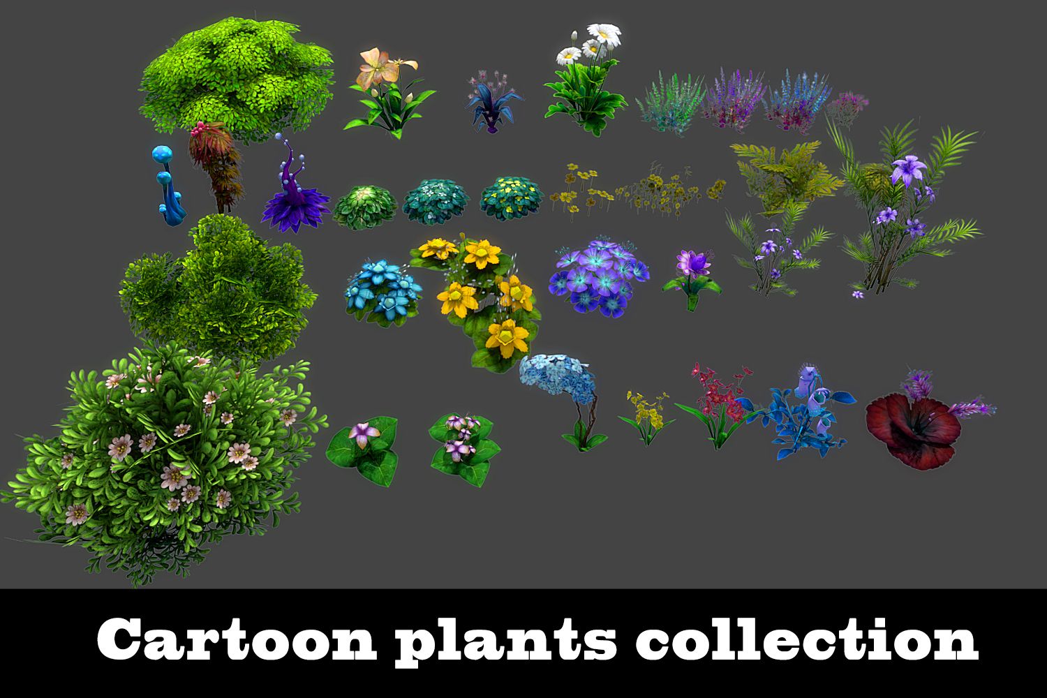 Plants Flower Collection 3d model