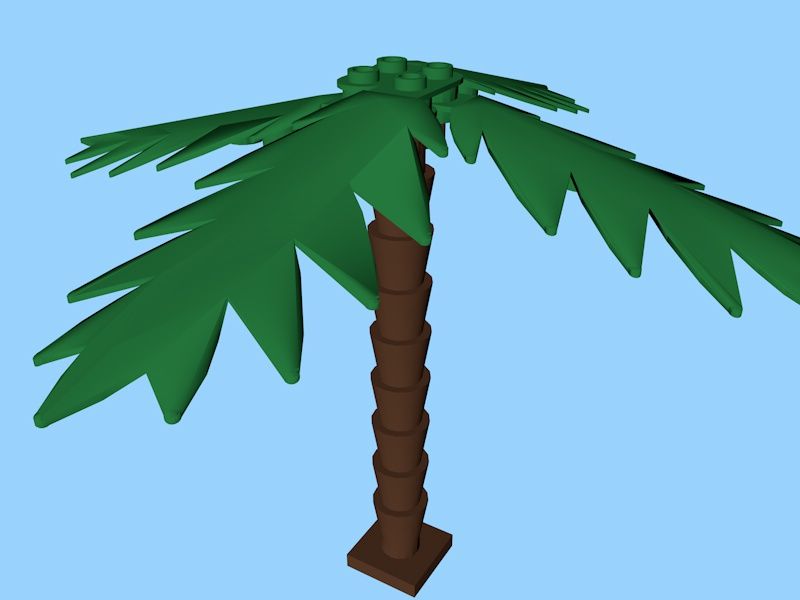 LEGO Palm Tree 3d model