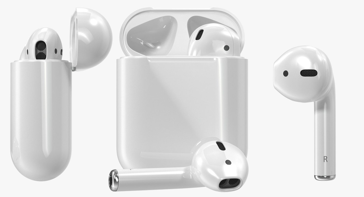 Apple AirPods Set royalty-free 3d model - Preview no. 3