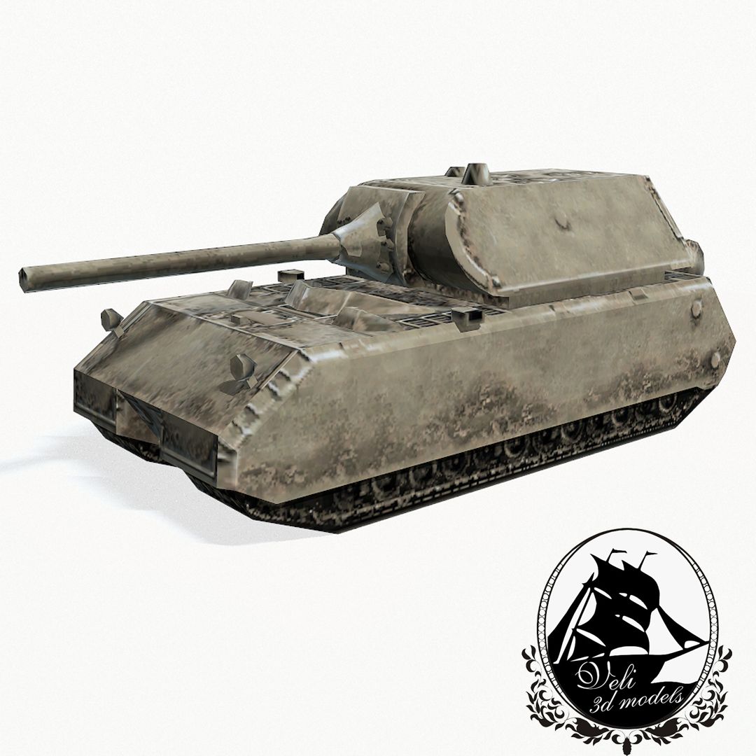 Panzer VIII Maus royalty-free 3d model - Preview no. 1